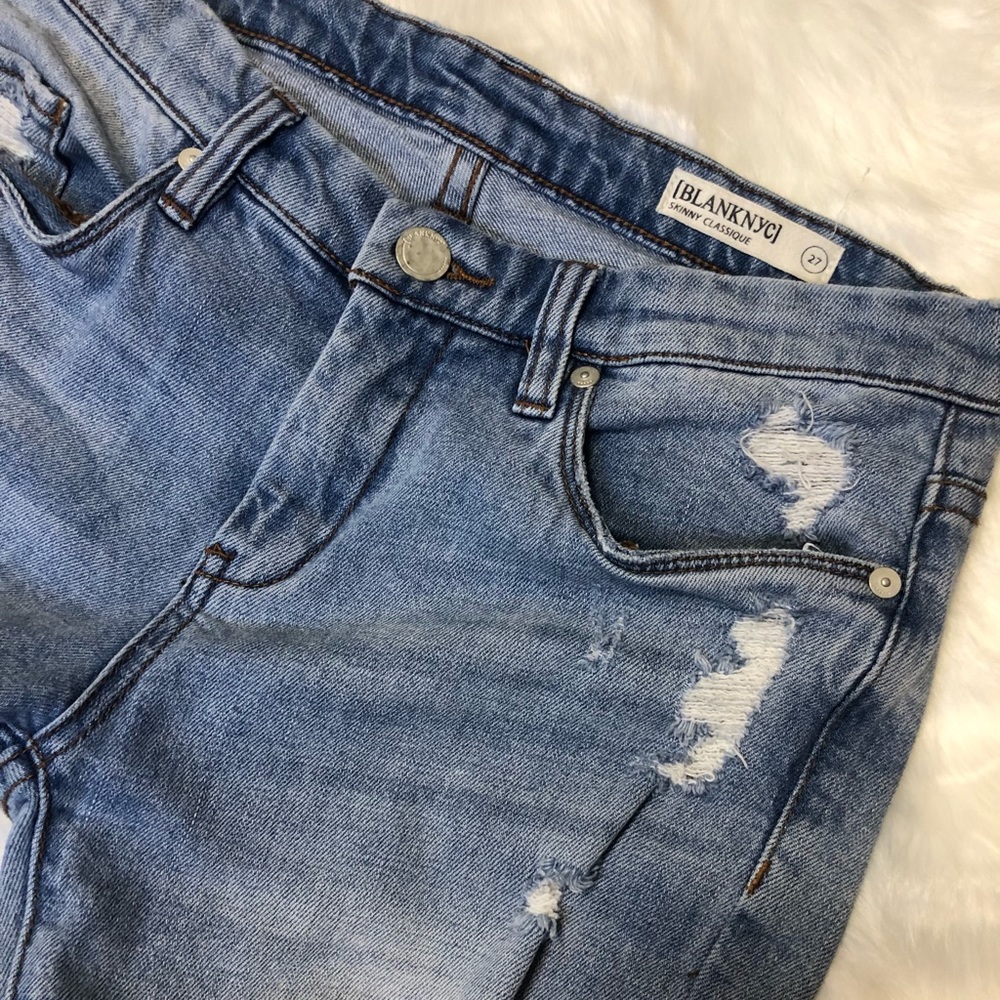 Blank NYC Classic Skinny Ripped Jeans